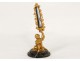Gilt bronze marble Thermometer character child vine Napoleon III nineteenth