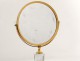 Glass table mirror psyche ormolu crystallographic porcelain Frileuse Empire XIX