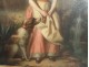 HST painting portrait young woman dog waterfall landscape nineteenth French School