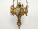 Ormolu chandelier church pilot cloisonné enamel cross Napoleon III 19th