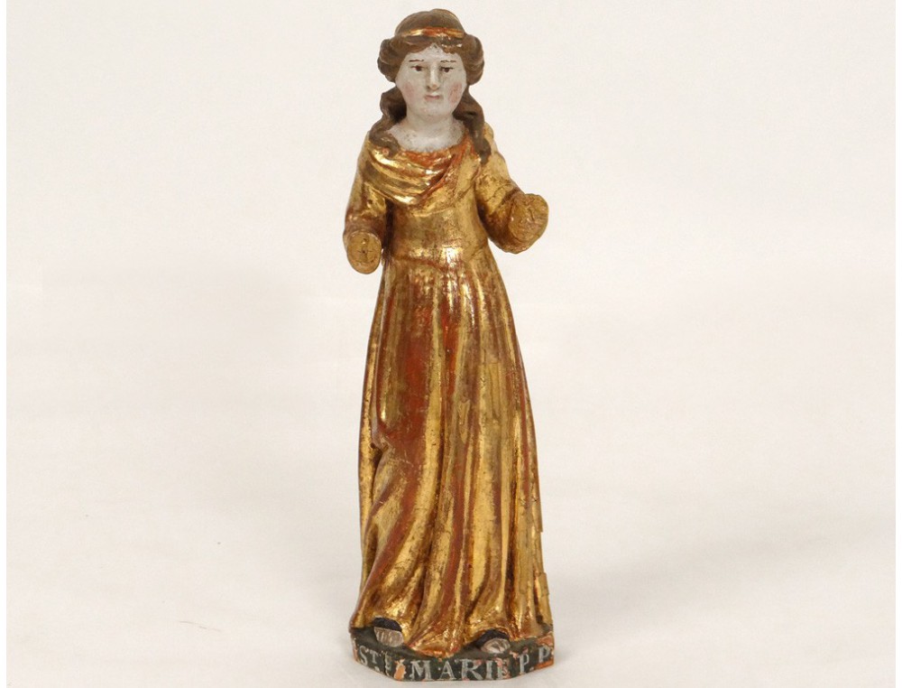 Statue Vierge En Bois Sculpté XVIIIème Siècle