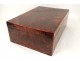 Large antique cedar wood casket box casket french nineteenth century