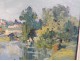 HSP landscape painting along the Seine River Alfred Veillet trees painting twentieth
