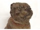 Exceptional torque sculptures English mastiffs dogs earthenware XIX