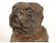 Exceptional torque sculptures English mastiffs dogs earthenware XIX