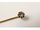 Pin tie solid 18K gold small diamond gold eagle head twentieth century