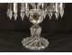 Pair candlesticks candelabra 2 lights crystal chandelier Baccarat Bamboo twentieth