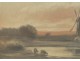 Pastel landscape mill Jules Dupré Barbizon school pond cows nineteenth century