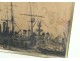 Navy Charcoal Frank Boggs harbor boats ships for nineteenth century wars