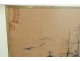 Navy Charcoal Frank Boggs harbor boats ships for nineteenth century wars