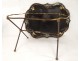 Small side table painted sheet metal golden brass Napoleon III nineteenth