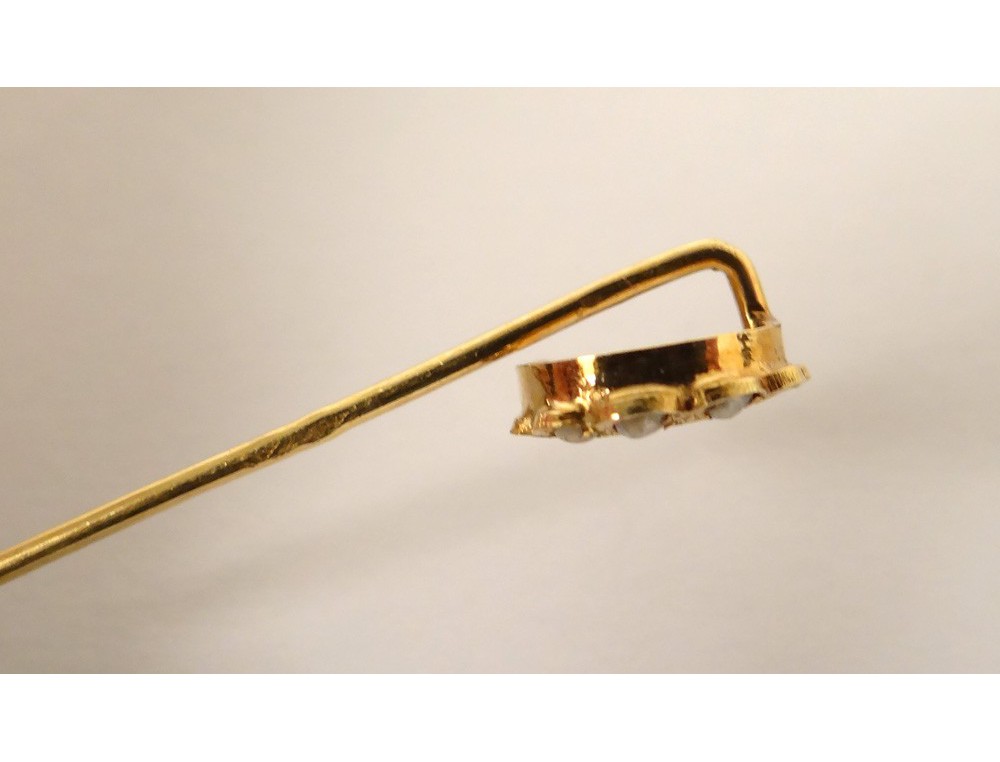 Épingle-cravate Ou Chapeau En Or Massif 18K Avec Rubis - Ancienne - Bon état Occasion