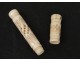 Needle case bone carved sewing nineteenth century