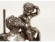 Silvered bronze sculpture Henry Fugère Saint Kitts child nineteenth marble