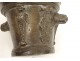 Apothecary mortar brass medallion caryatids taken Puy-en-Velay XVI