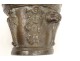 Apothecary mortar brass medallion caryatids taken Puy-en-Velay XVI