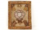 Reliquary paperolle carved gilded frame flowers landscape reliquary 18th