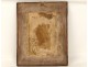 Reliquary paperolle carved gilded frame flowers landscape reliquary 18th