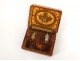 Fly box tortoiseshell inlaid gold flower basket XVIII characters