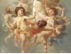 HST painting Allegory Amours cherubs putti F.Gonin flower painting XIX