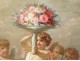 HST painting Allegory Amours cherubs putti F.Gonin flower painting XIX