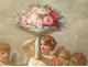 HST painting Allegory Amours cherubs putti F.Gonin flower painting XIX