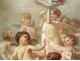 HST painting Allegory Amours cherubs putti F.Gonin flower painting XIX