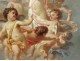 HST painting Allegory Amours cherubs putti F.Gonin flower painting XIX