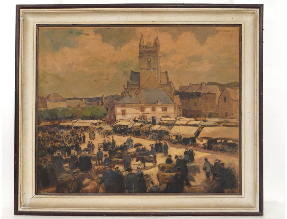 Carte Postale Ancienne - Peinture Voilier Sous Orage En Bretagne Par Henry Barnoin