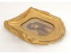 Wooden frame stuccoed golden shroud Shroud Christ portrait frame XIX