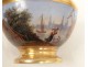 Paris porcelain saucer characters landscapes boats nineteenth Empire