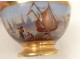 Paris porcelain saucer characters landscapes boats nineteenth Empire