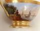 Paris porcelain saucer characters landscapes boats nineteenth Empire