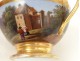 Paris porcelain saucer characters landscapes boats nineteenth Empire