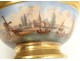 Paris porcelain bowl Cup boats landscapes characters Empire XIX
