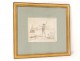 Drawing sheep shepherd wash seaside landscape boats Massard nineteenth century