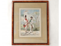 Watercolour soldiers Grenadier Regiment Beauce Ernest Fort Condé twentieth