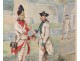 Watercolour soldiers Grenadier Regiment Beauce Ernest Fort Condé twentieth
