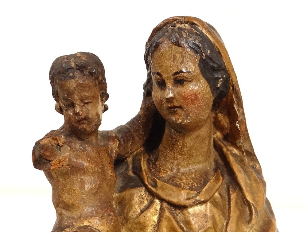 ANCIENNE STATUE RELIGIEUSE/SAINTE CATHERINE ALEXANDRIE/BOIS/ XVIII