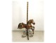 Horse polychrome carved wooden carousel jumper Gustave Bayol wrought iron XIX