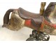 Horse polychrome carved wooden carousel jumper Gustave Bayol wrought iron XIX