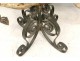 Horse polychrome carved wooden carousel jumper Gustave Bayol wrought iron XIX