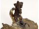 Inkwell Louis XV gilt bronze cherub Dolphin Napoleon III inkwell XIX