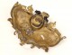 Inkwell Louis XV gilt bronze cherub Dolphin Napoleon III inkwell XIX