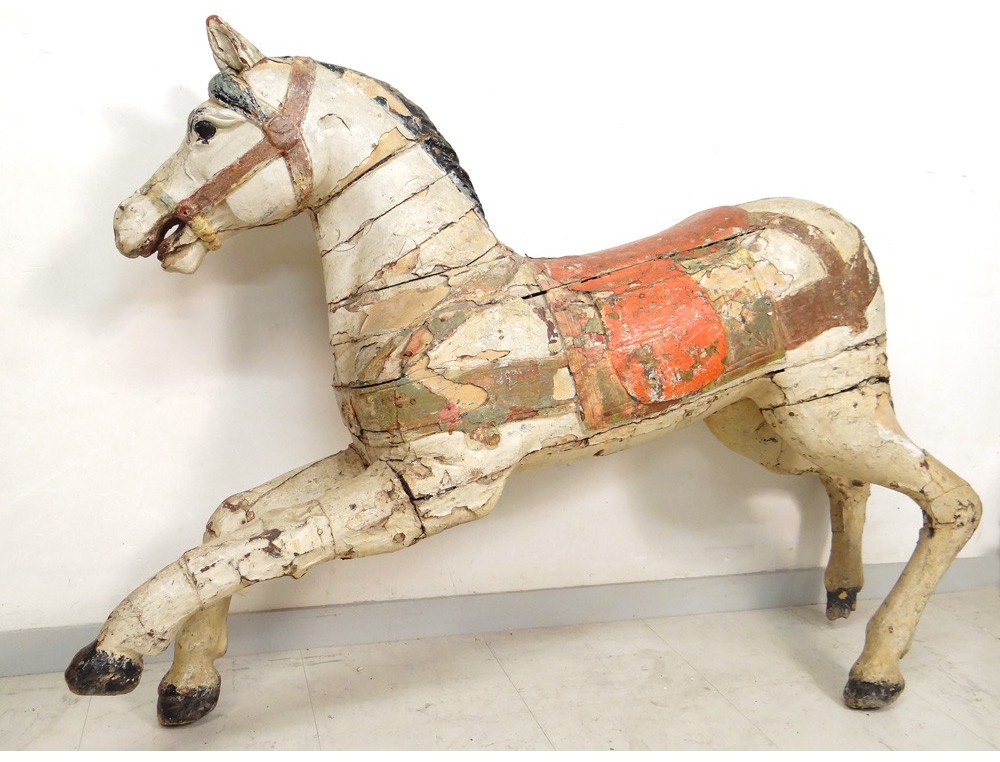 Carousel Horse Carved Wooden Polychrome Limonaire Carousel Horse Carved Wooden Polychrome Limonaire Nineteenth Brothers