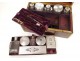 Need travel bottles mahogany golden brass Aucoc Elder money XIXth crest