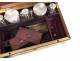 Need travel bottles mahogany golden brass Aucoc Elder money XIXth crest