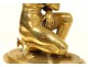 Gilt bronze sculpture Crouching Venus antique cherub Management XVIII