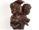 Rare carved column wheel cherubs putti loves flowers nineteenth century