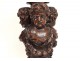 Rare carved column wheel cherubs putti loves flowers nineteenth century